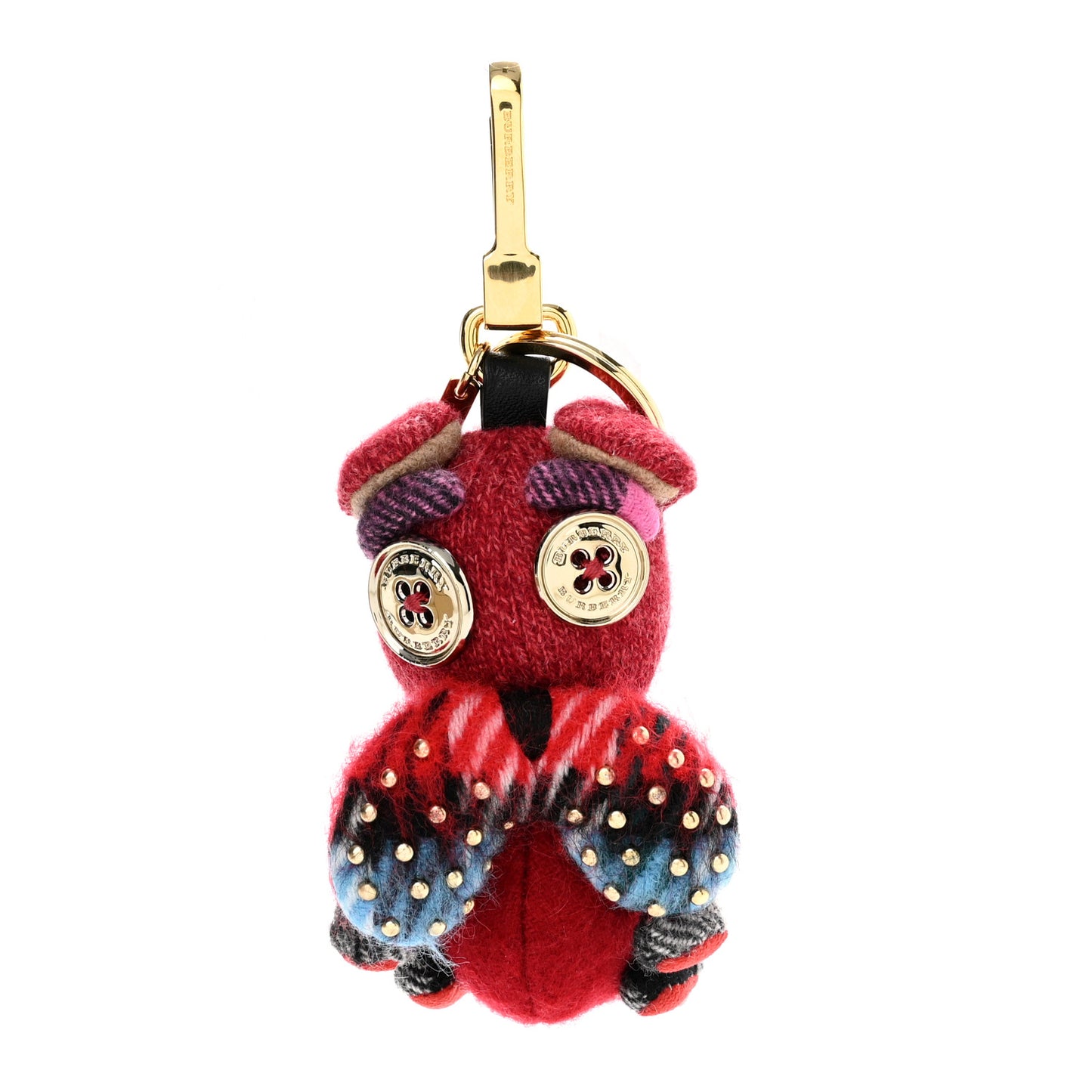 Calfskin Wool Cashmere Studded Seymour The Bulldog Bag Parade Red
