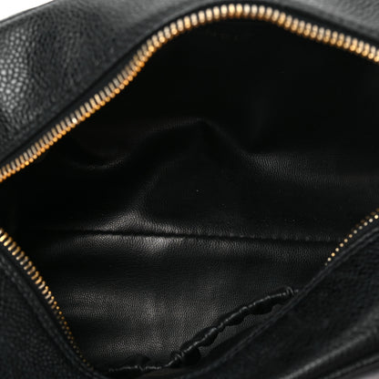 Chanel Caviar Timeless CC Cosmetic Pouch Bag Black 5 of 7