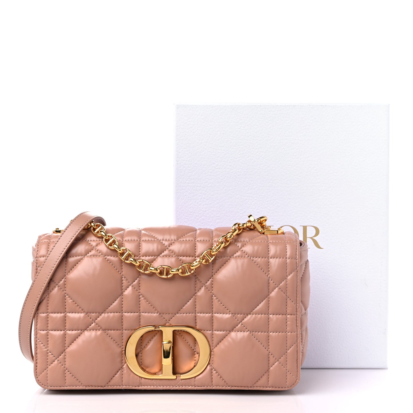 Calfskin Macrocannage Medium Caro Bag Rose De Vents