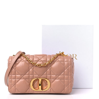Christian Dior Calfskin Macrocannage Medium Caro Bag Rose De Vents 14 of 14