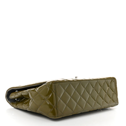 Chanel Patent Quilted Maxi Single Flap Grey 4 of 11