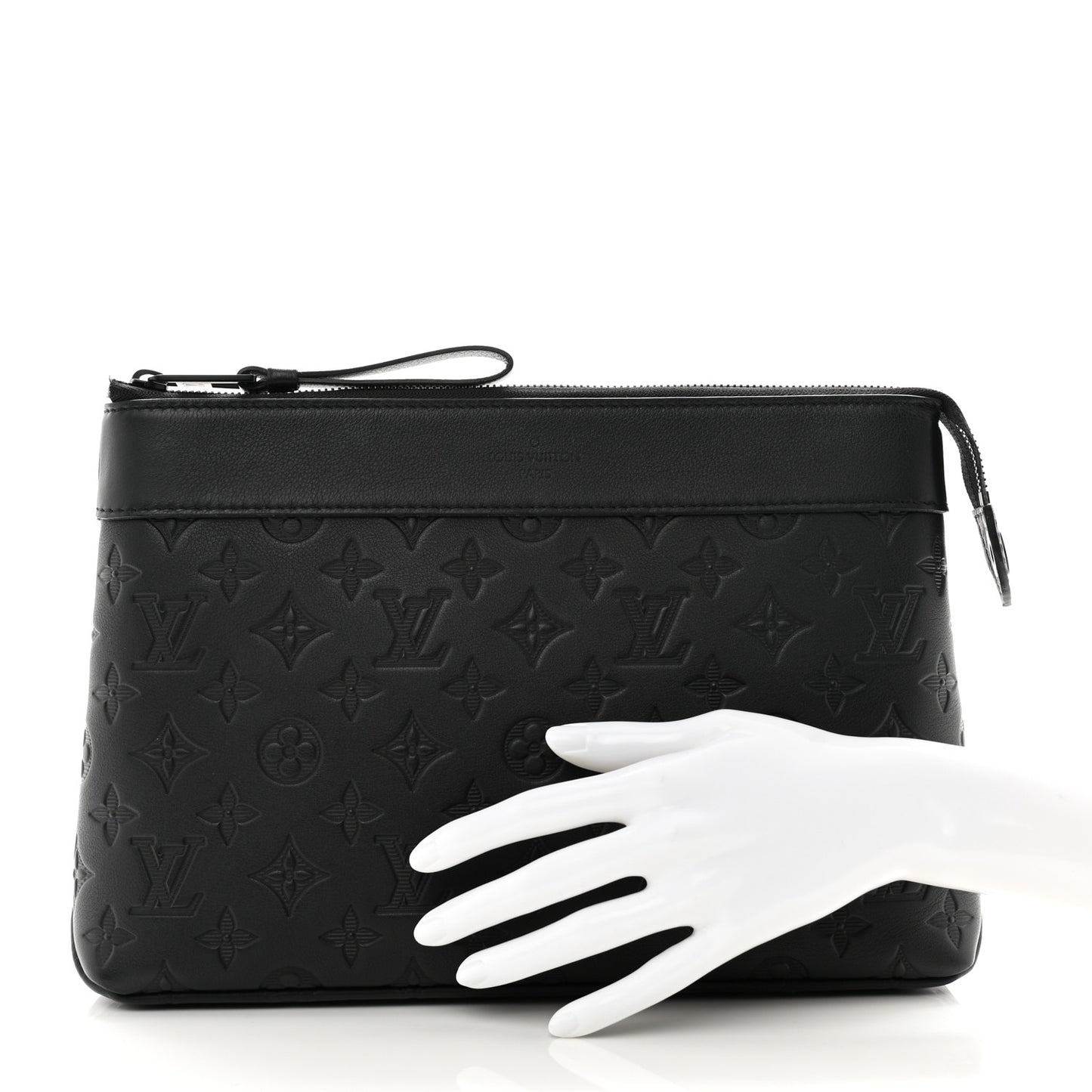 Shadow Calfskin Monogram Pochette Voyage Souple Black