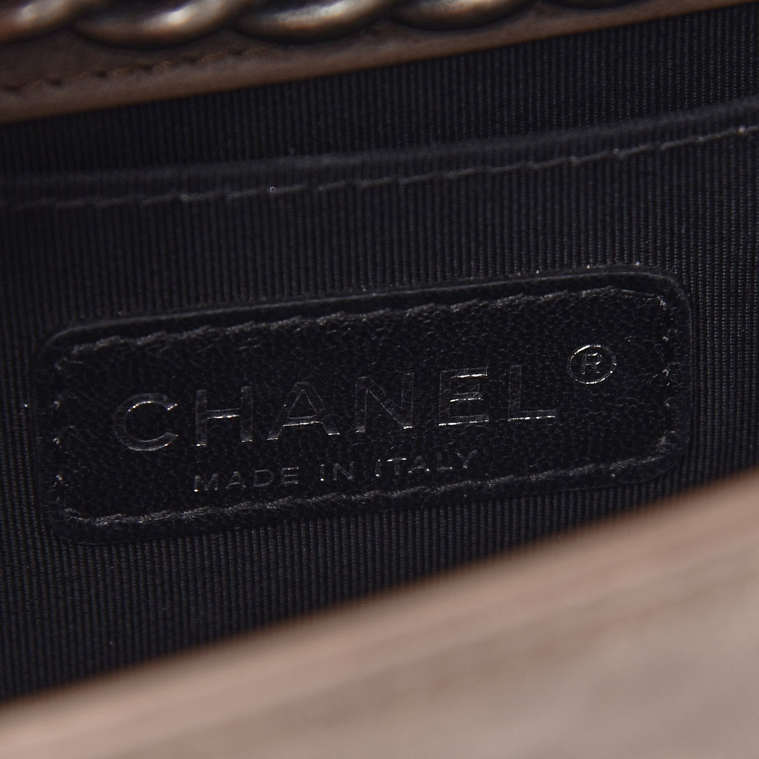 Chanel Calfskin Double Stitch Small Boy Flap Taupe 6 of 9