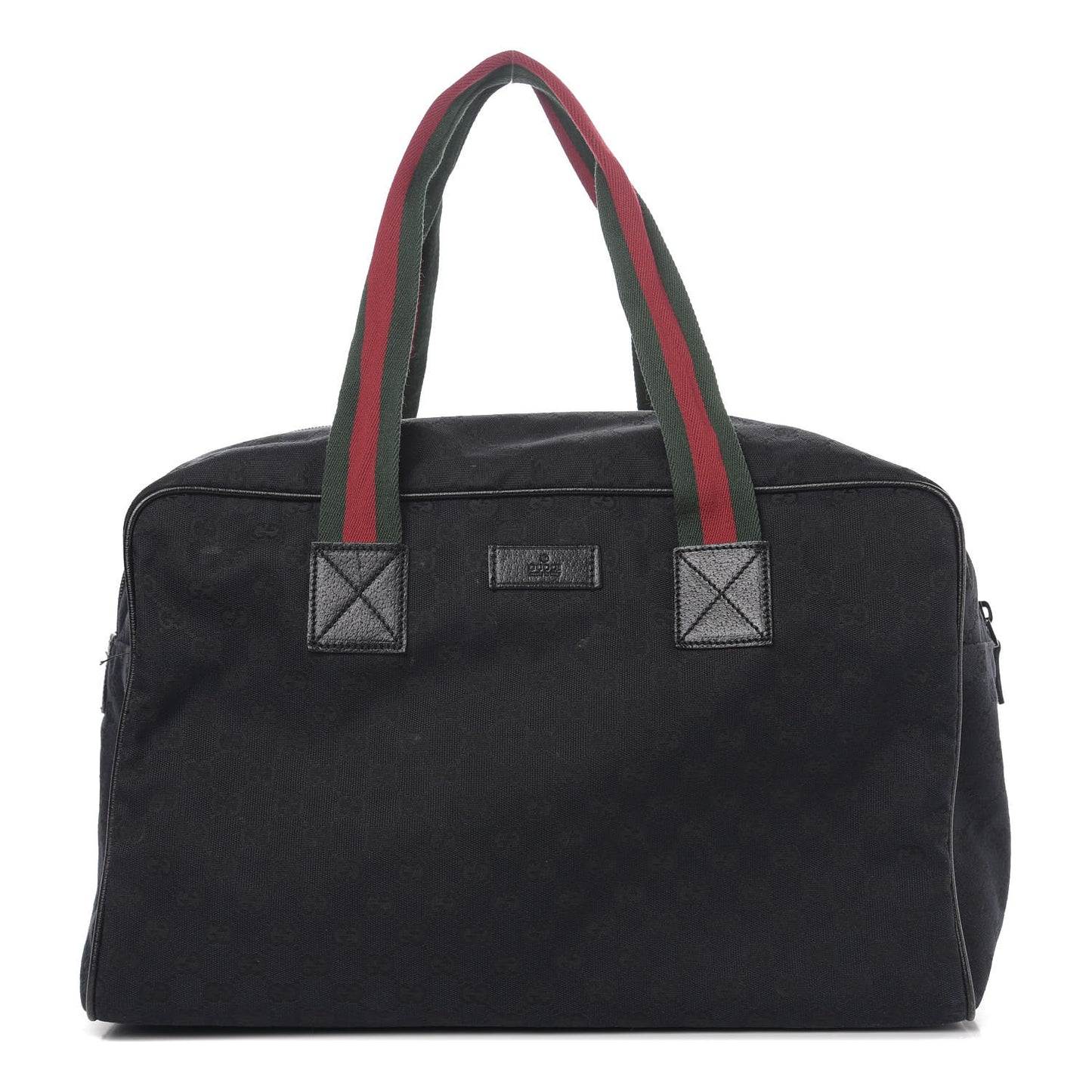 GG Monogram Web Medium Collapsible Carry On Duffle Black