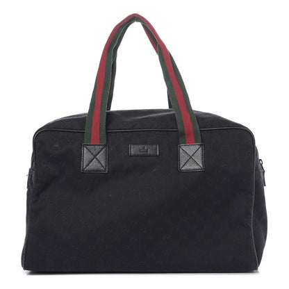 Gucci GG Monogram Web Medium Collapsible Carry On Duffle Black 1 of 13