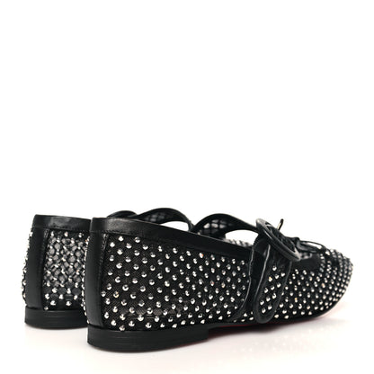 Christian Louboutin Crystal Mamastrapitina Strass Mesh Ballerina Flats 36.5 Black 4 of 8