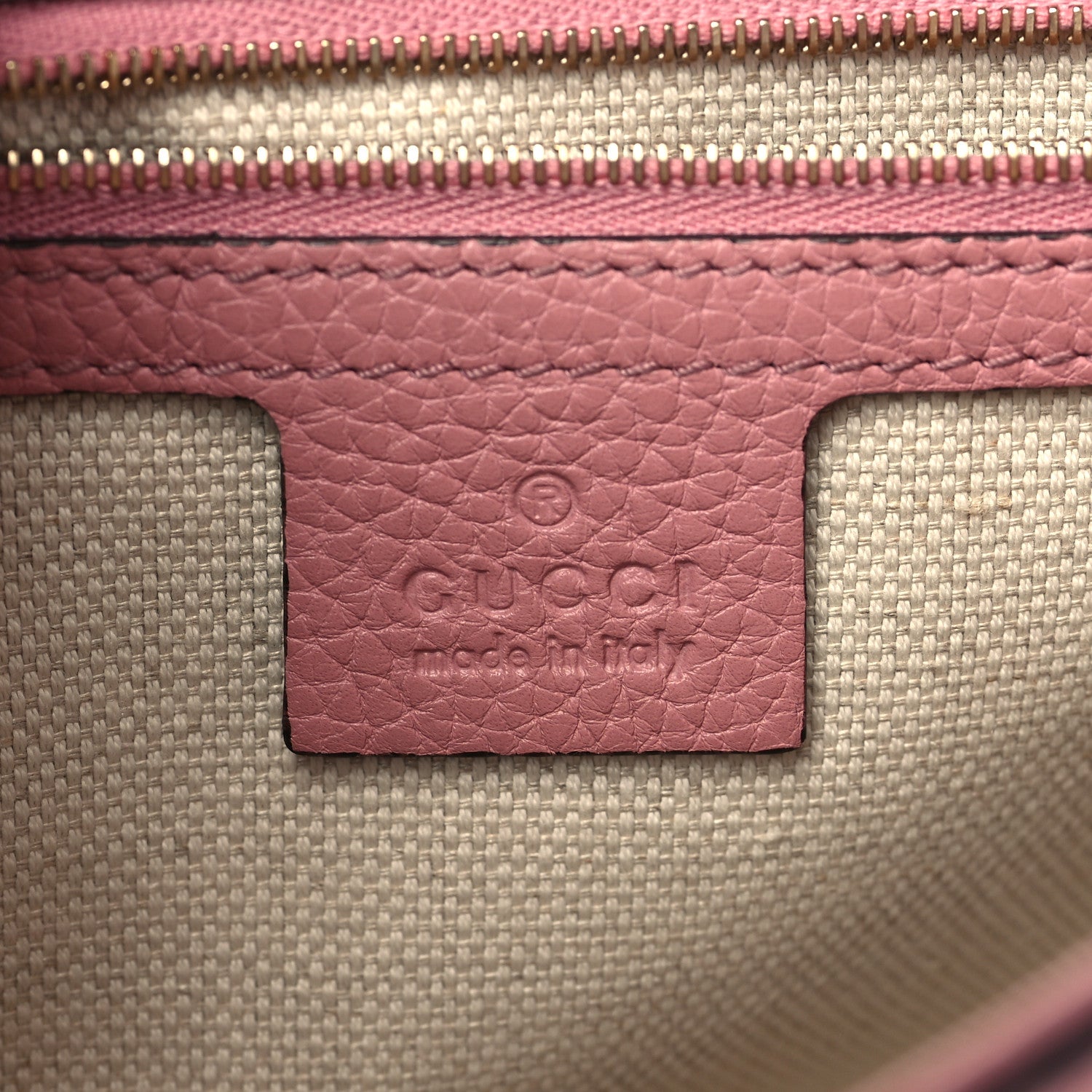 Gucci Pebbled Calfskin Medium Soho Flap Crossbody Pink 6 of 6