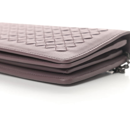 Bottega Veneta Nappa Intrecciato Continental Wallet on Chain Violet 10 of 11