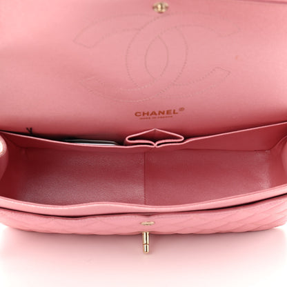 Chanel Iridescent Caviar Quilted Jumbo Double Flap Rose Pink 5 of 10