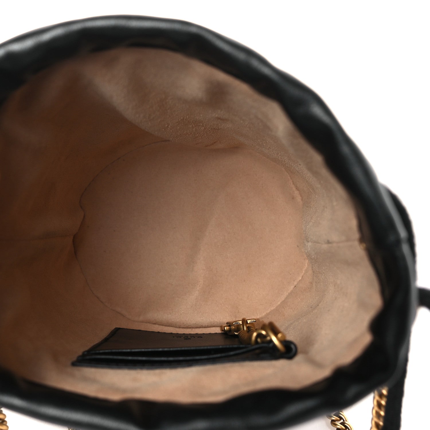 Gucci Calfskin Matelasse Mini GG Marmont 2.0 Bucket Bag Black 5 of 9