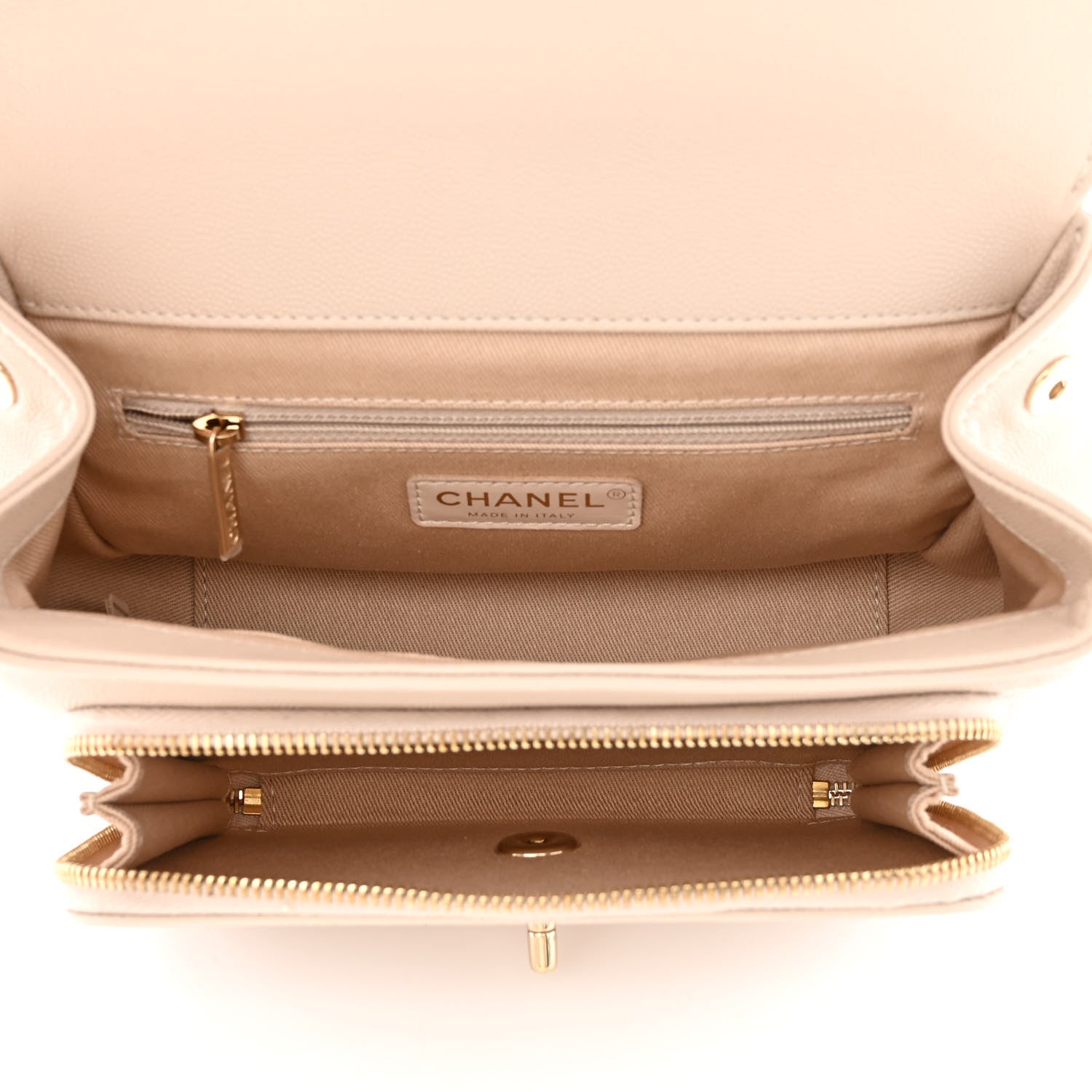 Chanel Caviar Quilted Medium Business Affinity Flap Beige 5 of 10