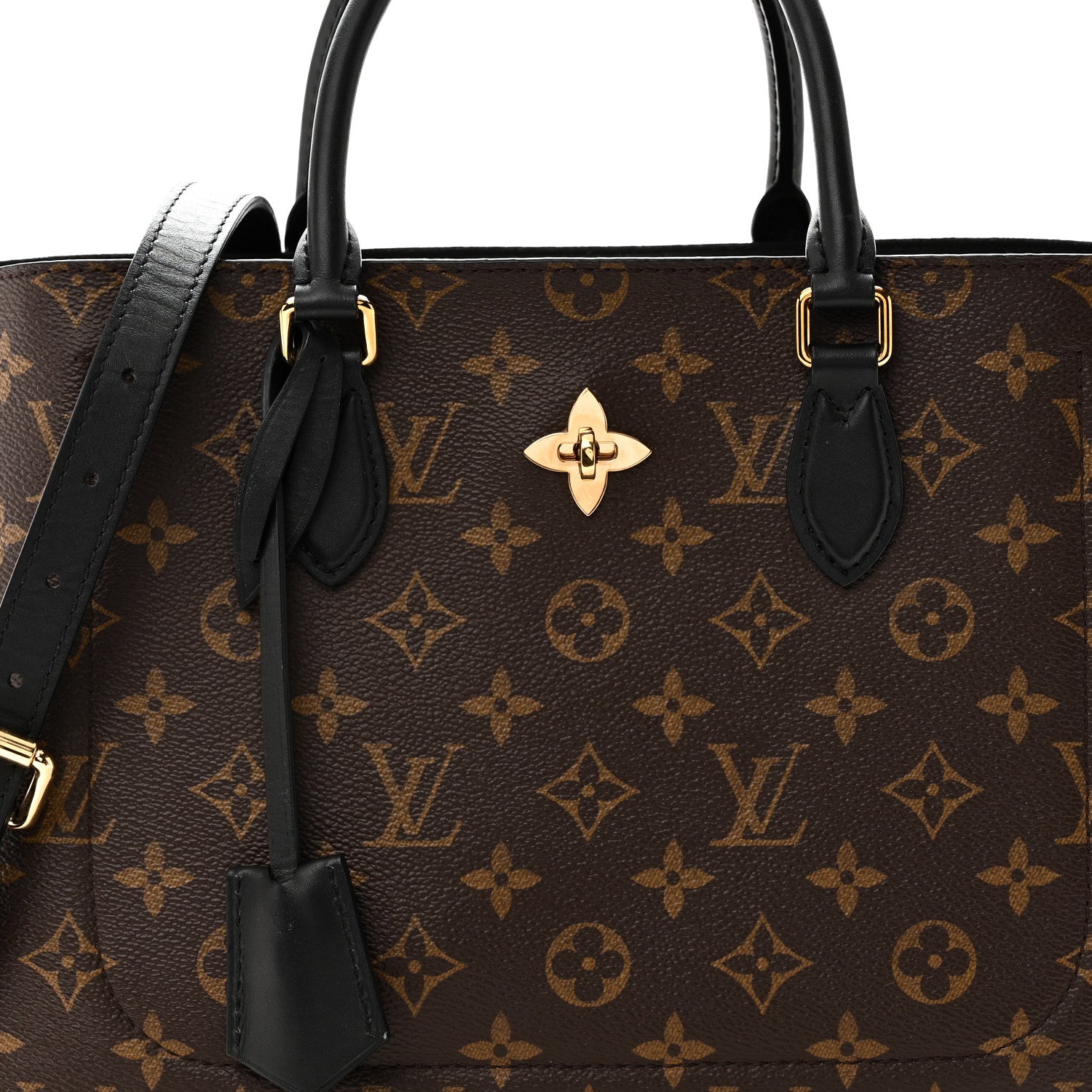 Louis Vuitton Monogram Flower Tote Black 7 of 9