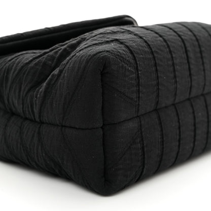 Saint Laurent Cotton Gauze Y Quilted Monogram Small Loulou Chain Satchel Black 9 of 10