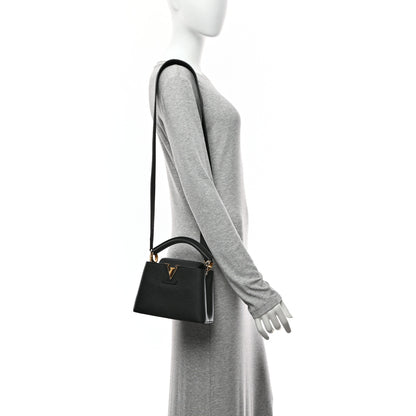 Louis Vuitton Taurillon Mini Capucines Black 2 of 9
