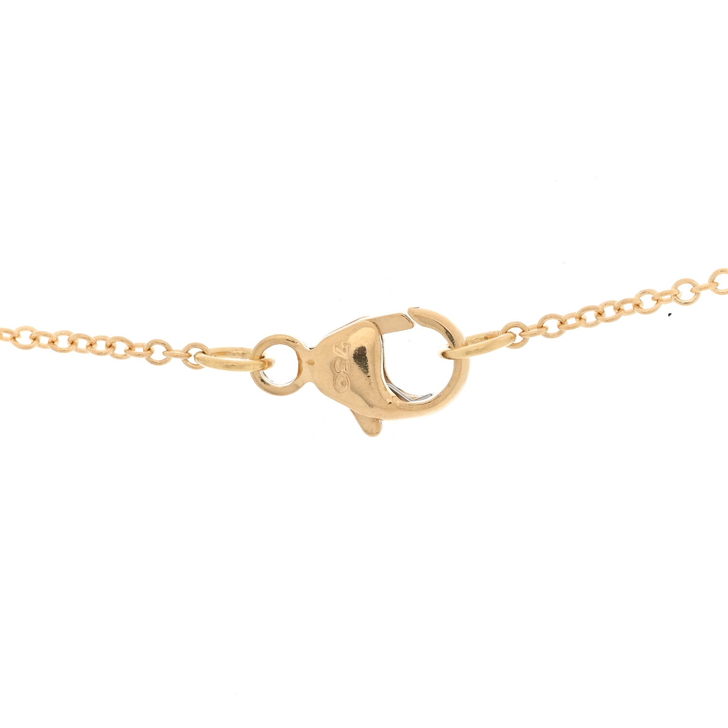 David Yurman 18K Yellow Gold Diamond Initial A Charm Necklace 5 of 5