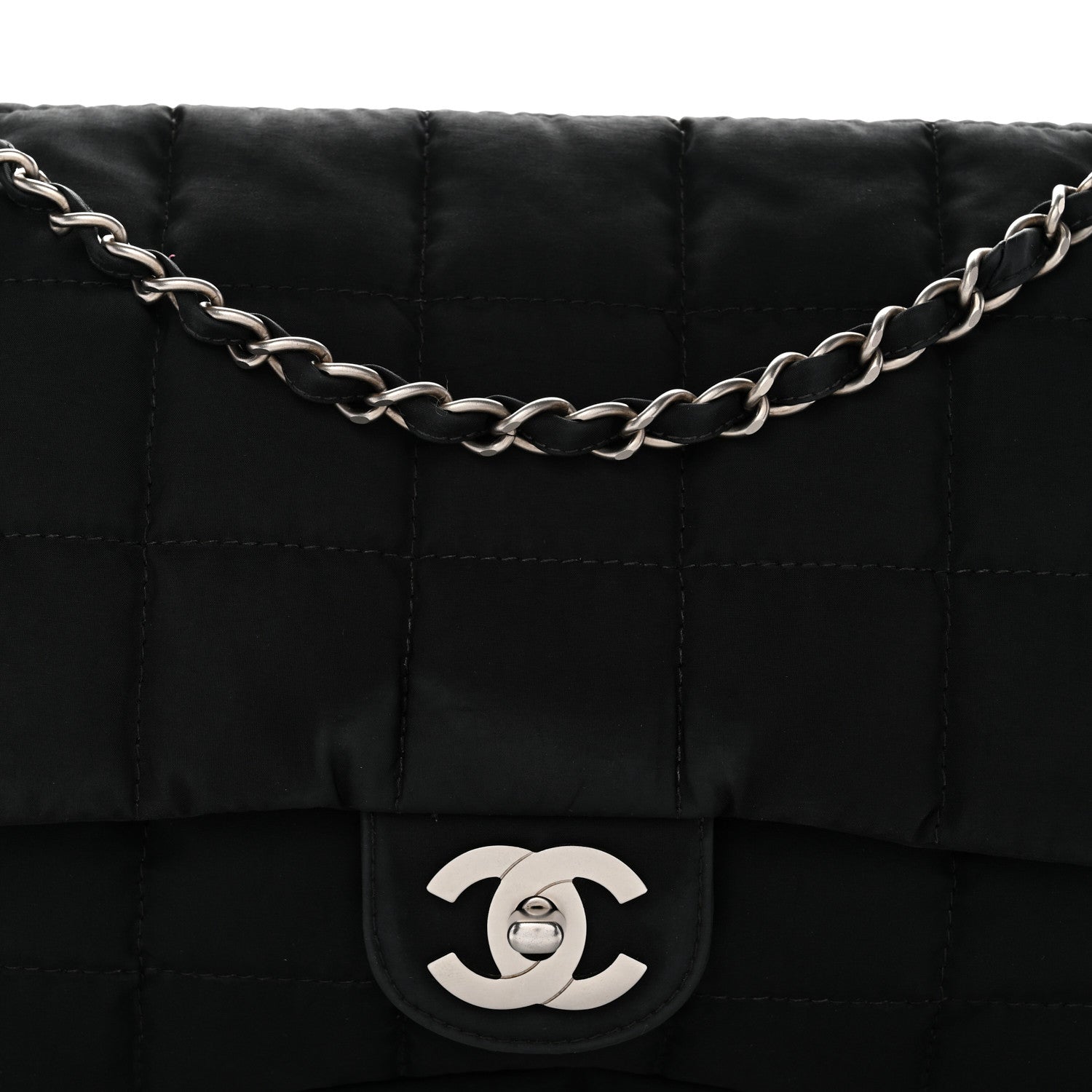 Chanel Nylon Square Quilted Flap Black 8 of 11