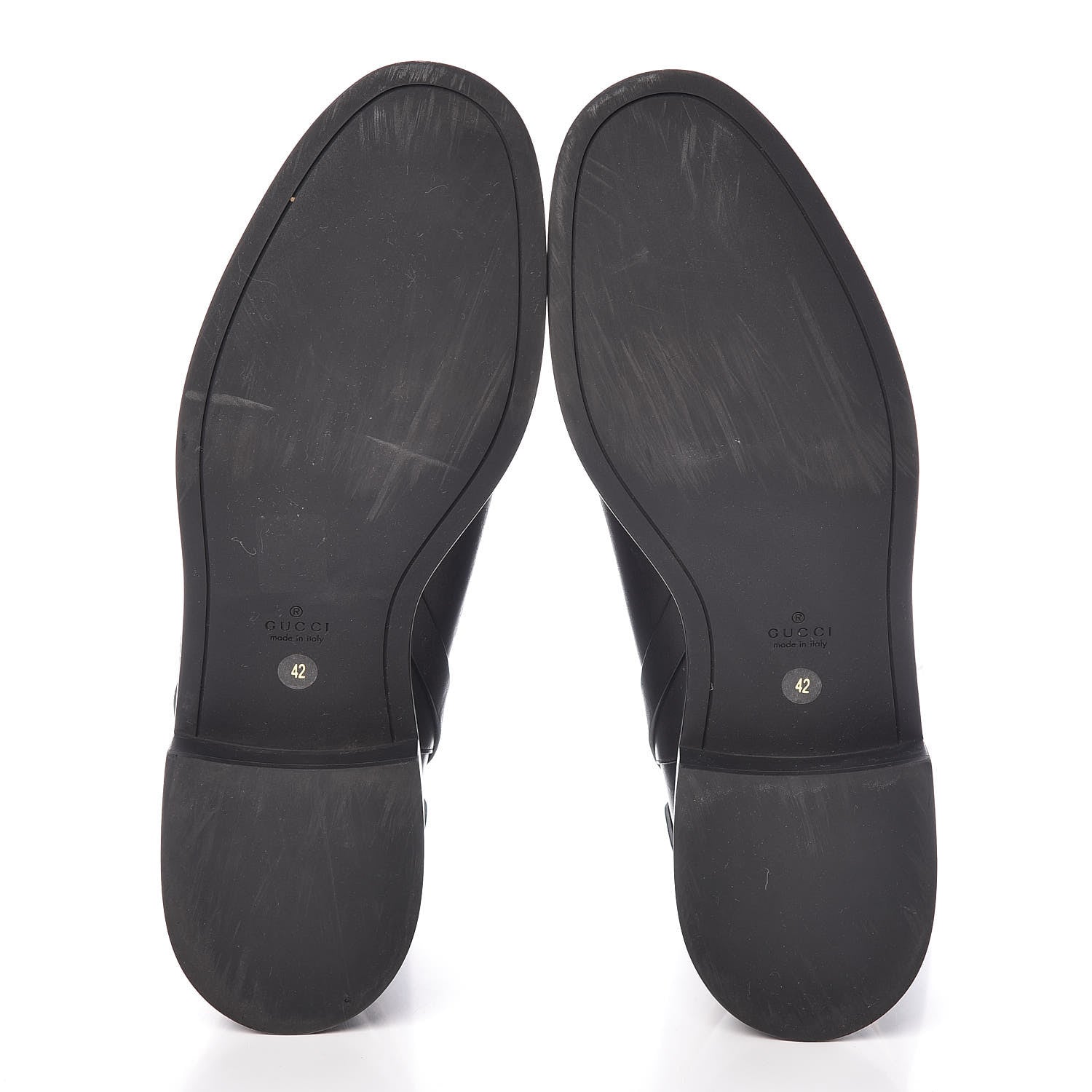 Gucci Calfskin Tess Horsebit Ankle Boots 42 Black 7 of 15