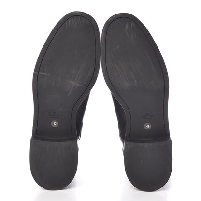 Gucci Calfskin Tess Horsebit Ankle Boots 42 Black 7 of 15