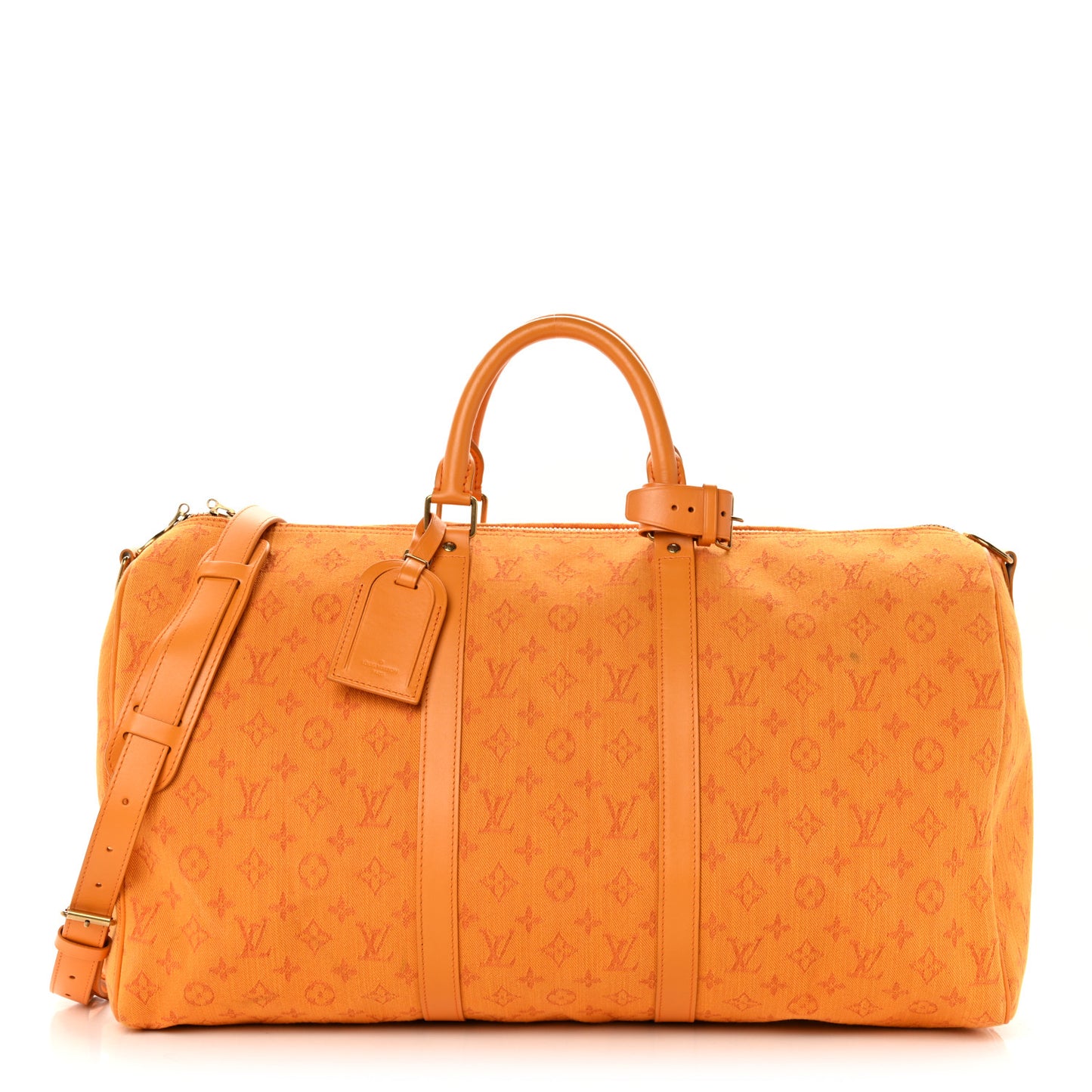 Denim Monogram Keepall Bandouliere 50 Ocre