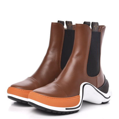 Louis Vuitton Calfskin Archlight Flat Chelsea Boots 36 Cognac Brown 3 of 9