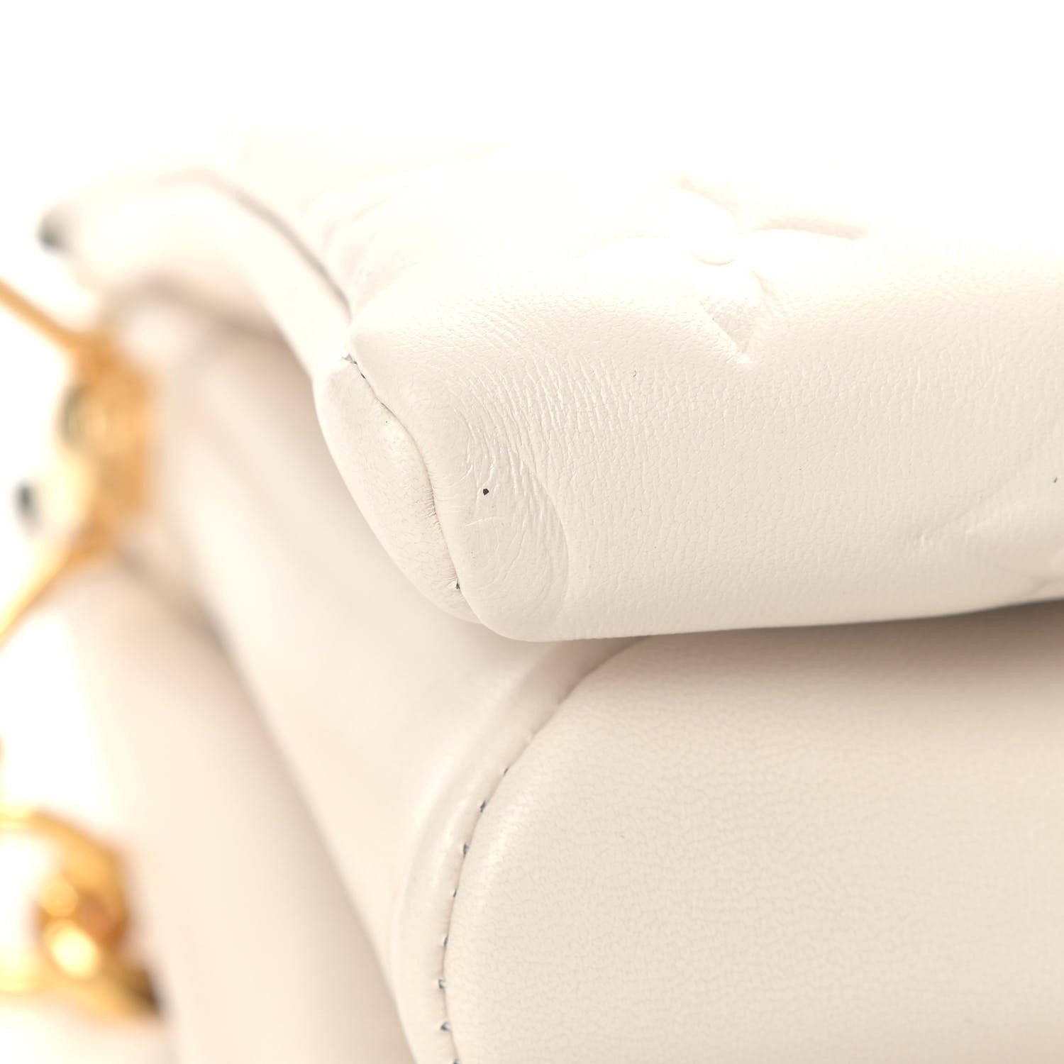 Louis Vuitton Lambskin Embossed Monogram Coussin PM Beige Cream 8 of 8
