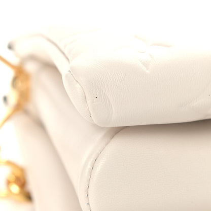 Louis Vuitton Lambskin Embossed Monogram Coussin PM Beige Cream 8 of 8