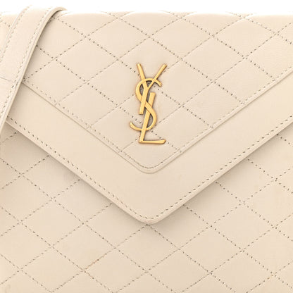 Saint Laurent Lambskin Quilted Mini Gaby Satchel Blanc Vintage 8 of 12