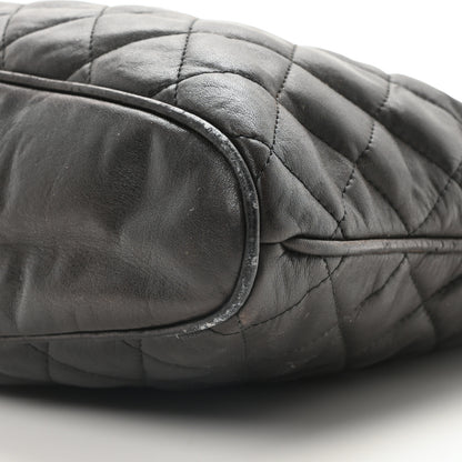 Chanel Calfskin Quilted CC Shopping Tote Black 11 of 12