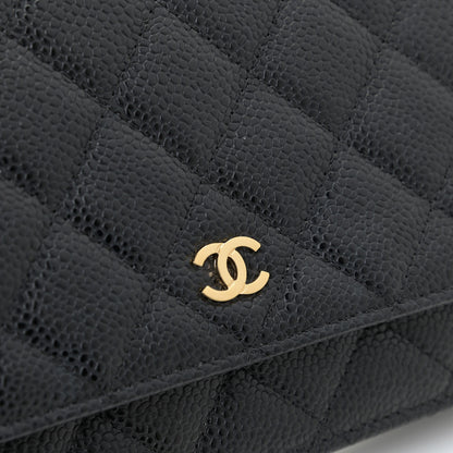 Chanel Caviar Quilted Wallet On Chain WOC Black 10 of 11