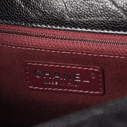 Chanel Crumpled Grained Calfskin Jumbo CC Crave Flap Black 6 of 7