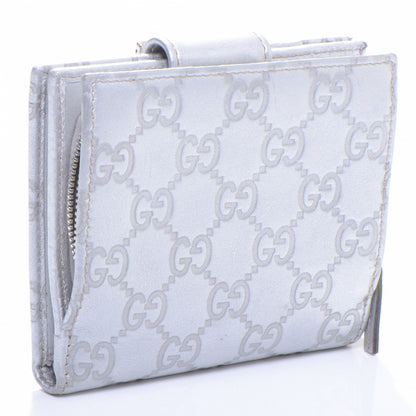 Gucci Guccissima D Ring Compact Wallet Metallic Silver 3 of 7