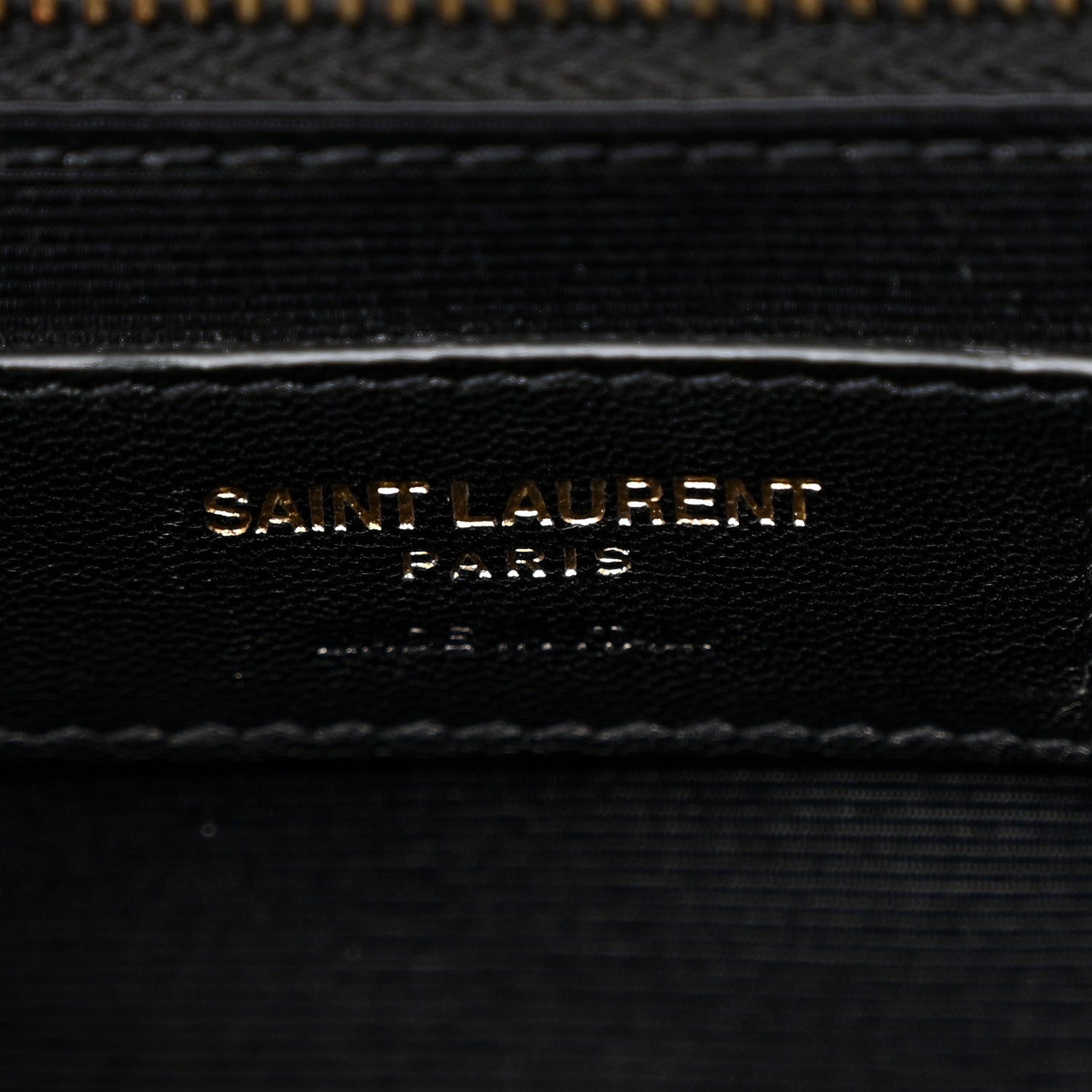 Saint Laurent Grain De Poudre Matelasse Chevron Large Monogram Satchel Black 6 of 10