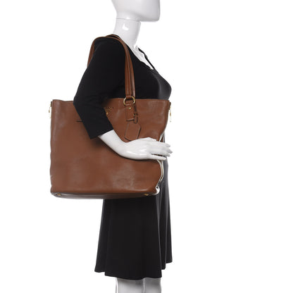 Prada Vitello Daino Side Zip Tote Brandy 2 of 9