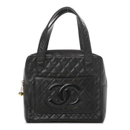 Chanel Lambskin Quilted CC Tote Black 1 of 4