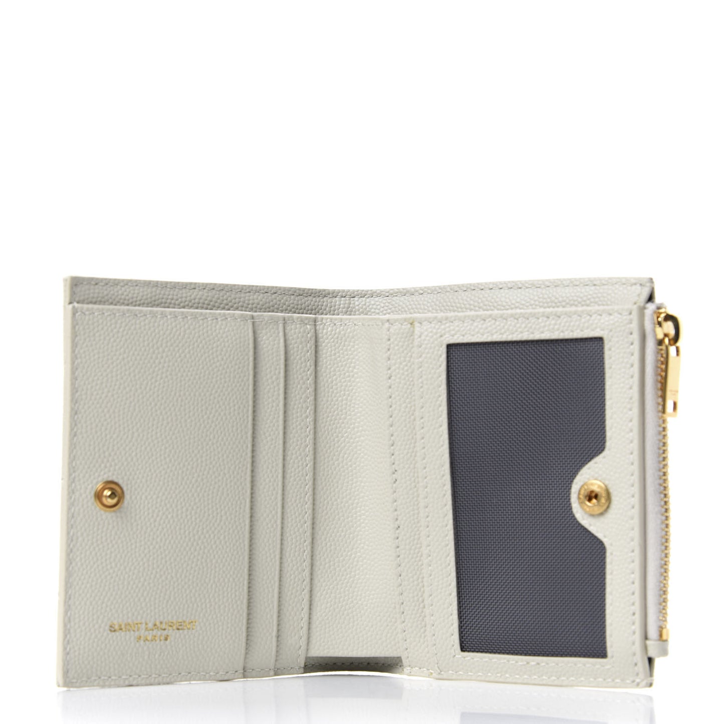 Grain De Poudre Matelasse Chevron Monogram Zipped Card Case Crema Soft