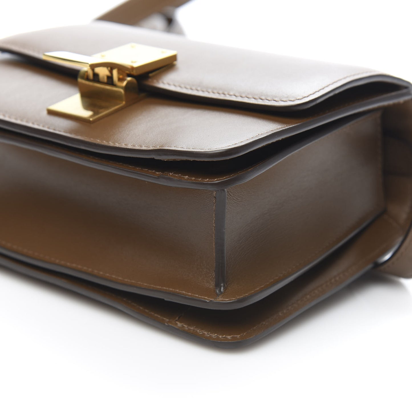 Smooth Calfskin Small Classic Box Flap Bag Camel