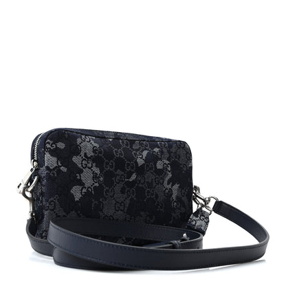 Gucci Denim GG Monogram Camouflage Small Crossbody Bag Blue 3 of 10