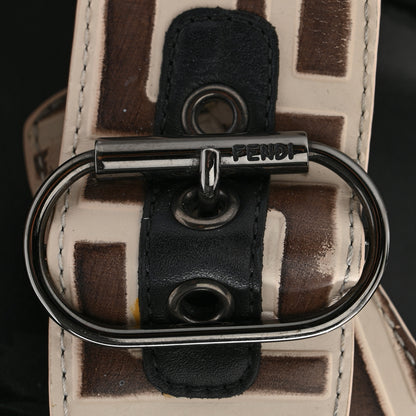 Fendi Calfskin FF Embossed Slide Sandals 39 Camelia Moresco 9 of 29