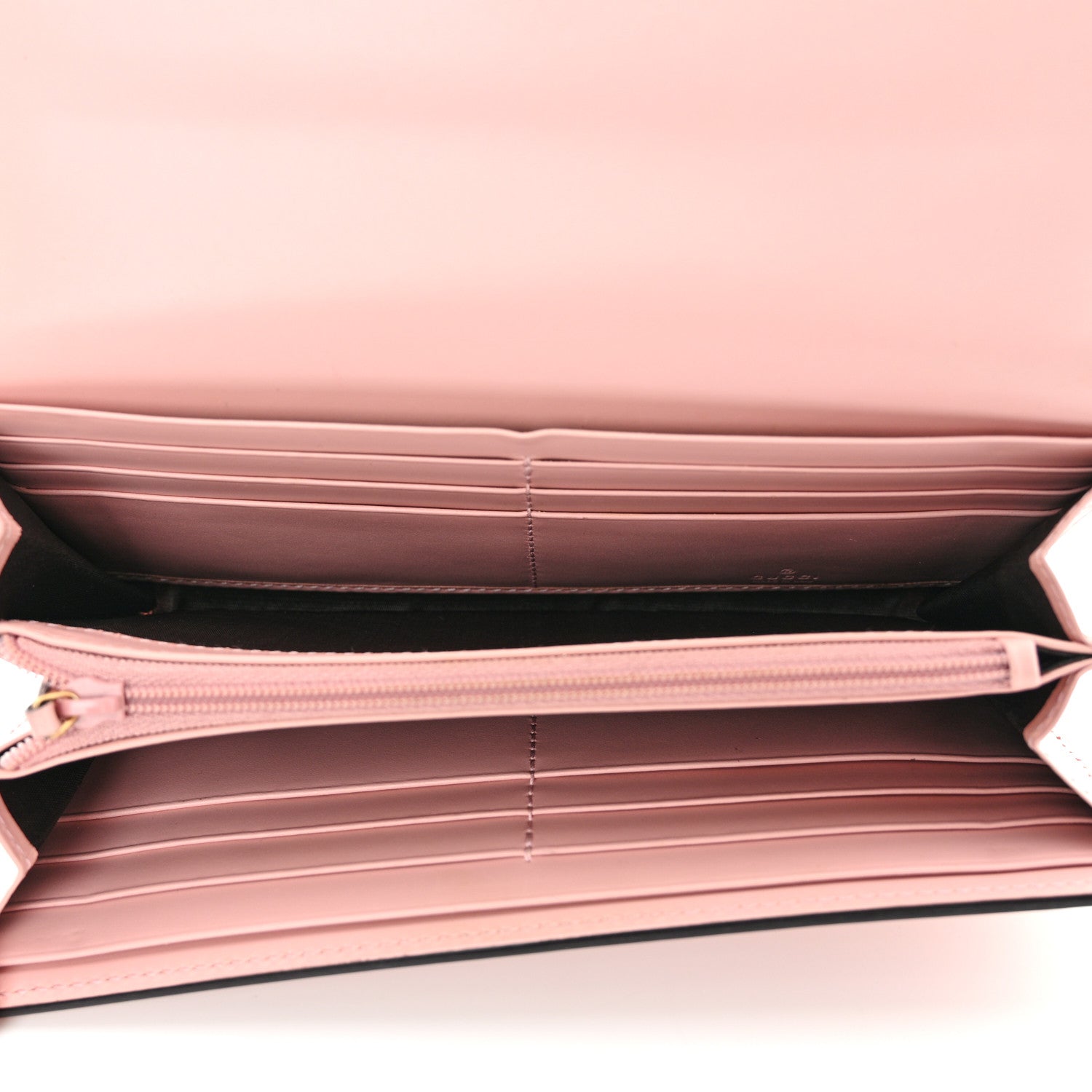 Gucci Guccissima Signature Crystal Cat Continental Flap Wallet Light Candy Pink 5 of 10