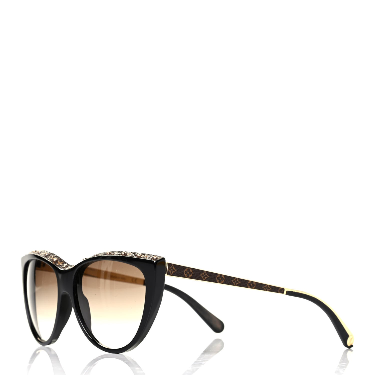 Louis Vuitton Acetate Monogram La Boum Sunglasses Z1147W Black 1 of 5
