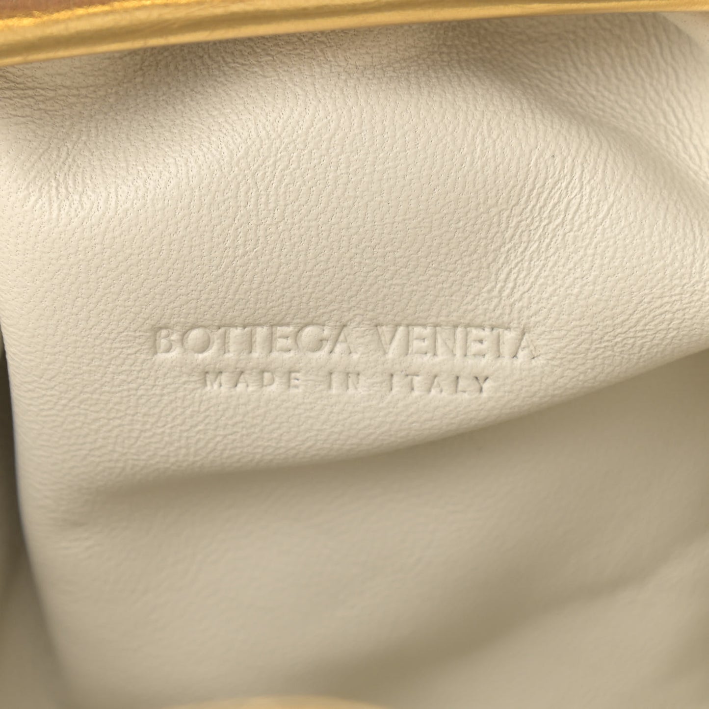 Metallic Crinkled Lambskin The Mini Pouch Oro
