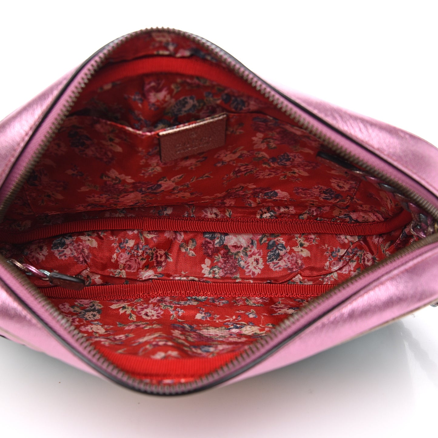 Laminated Nappa Trapuntata Small Zumi Shoulder Bag Rosa Lago Rame