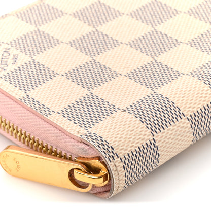 Louis Vuitton Damier Azur Zippy Wallet Rose Ballerine 10 of 12