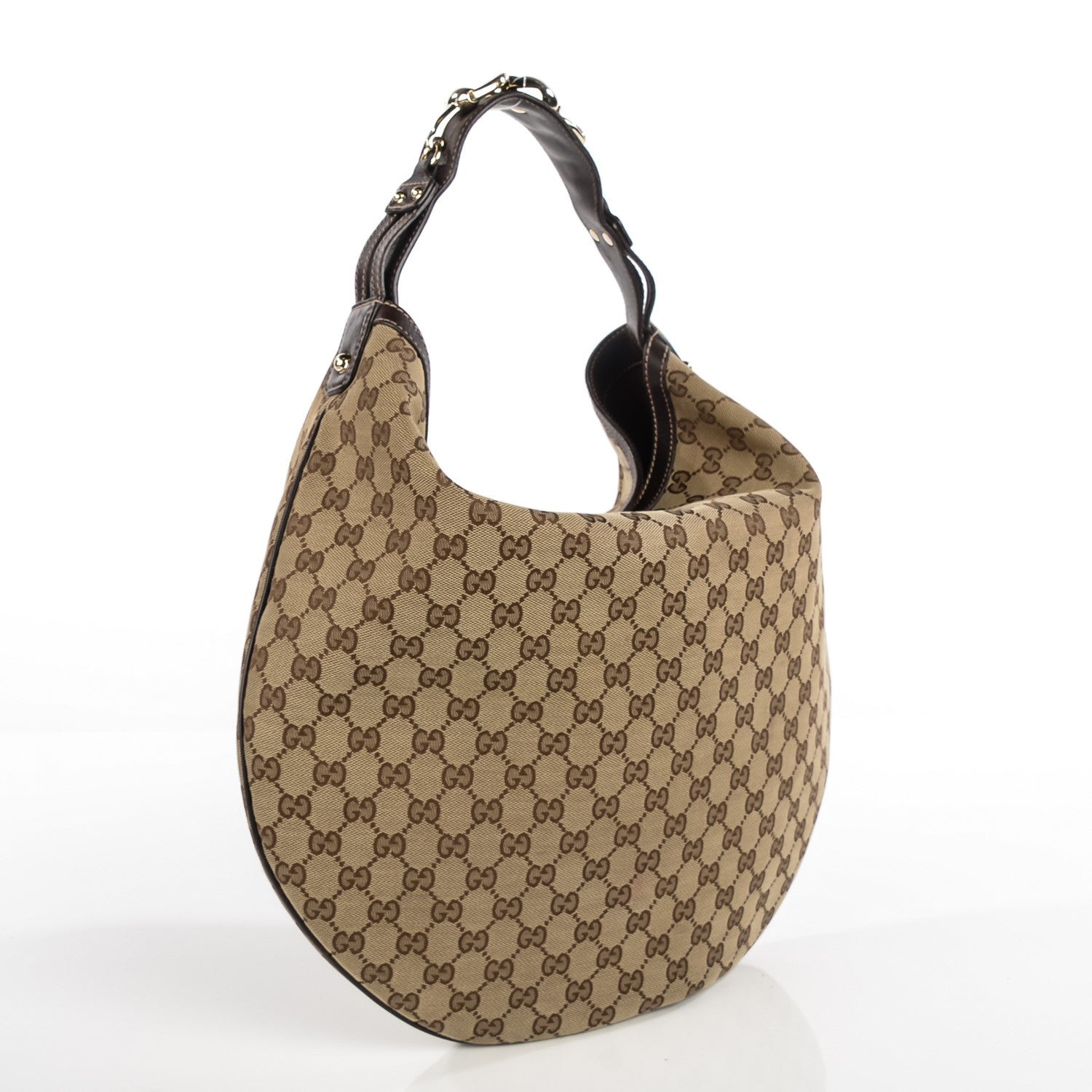 Gucci Monogram Large Wave Hobo Dark Brown 3 of 7