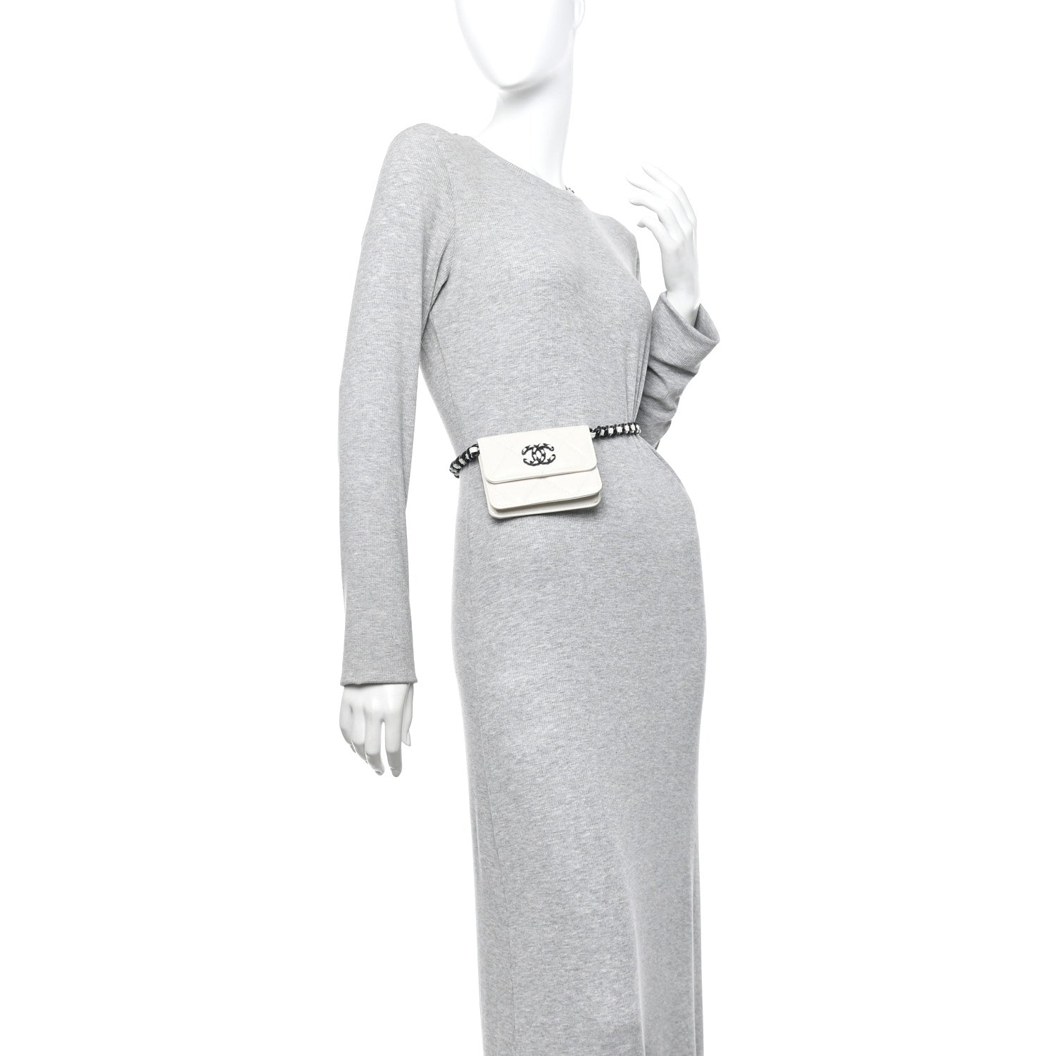 Chanel Caviar Quilted My Everything Belt Flap Card Holder White 2 of 11
