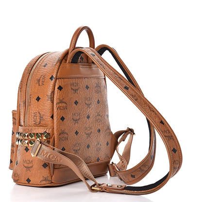 MCM Visetos Side Stud Mini Stark Backpack Cognac 3 of 11