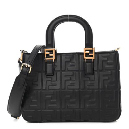 Fendi Nappa FF 1974 Embossed Small FF Tote Black 1 of 8