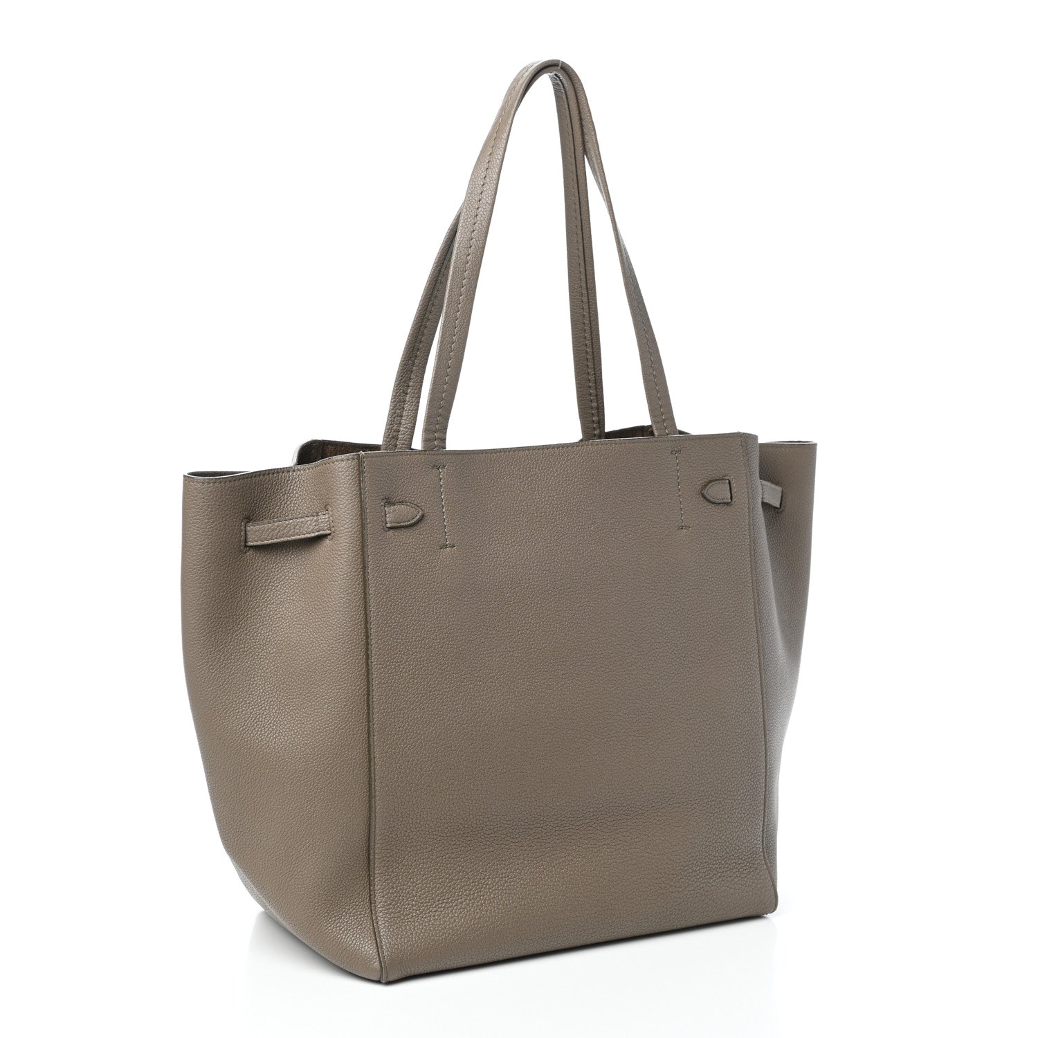 Celine Soft Grained Calfskin Small Belt Cabas Phantom Taupe 3 of 9