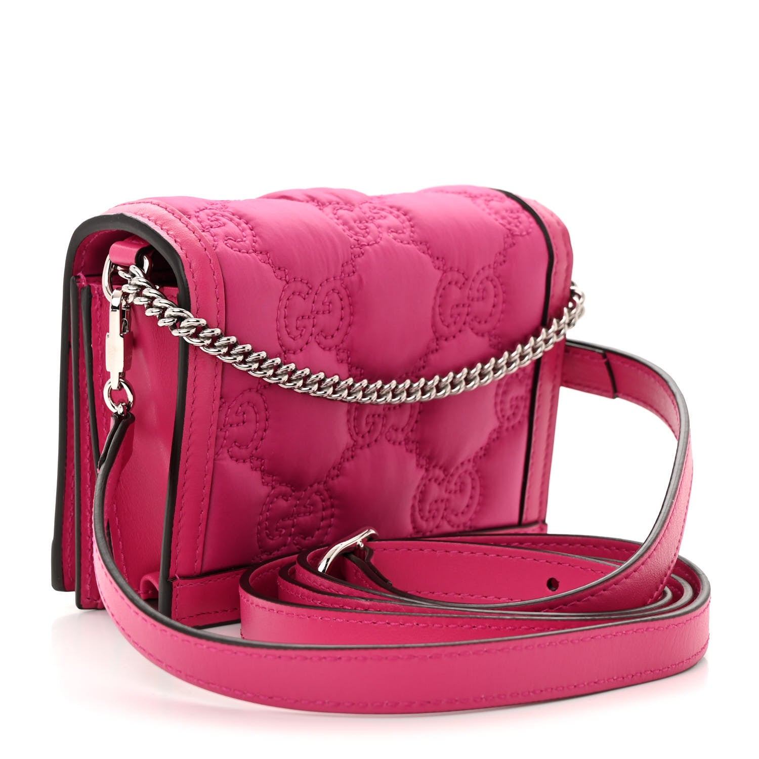 Gucci Nylon Calfskin Enamel GG Matelasse Mini Chain Bag Lovely 3 of 11