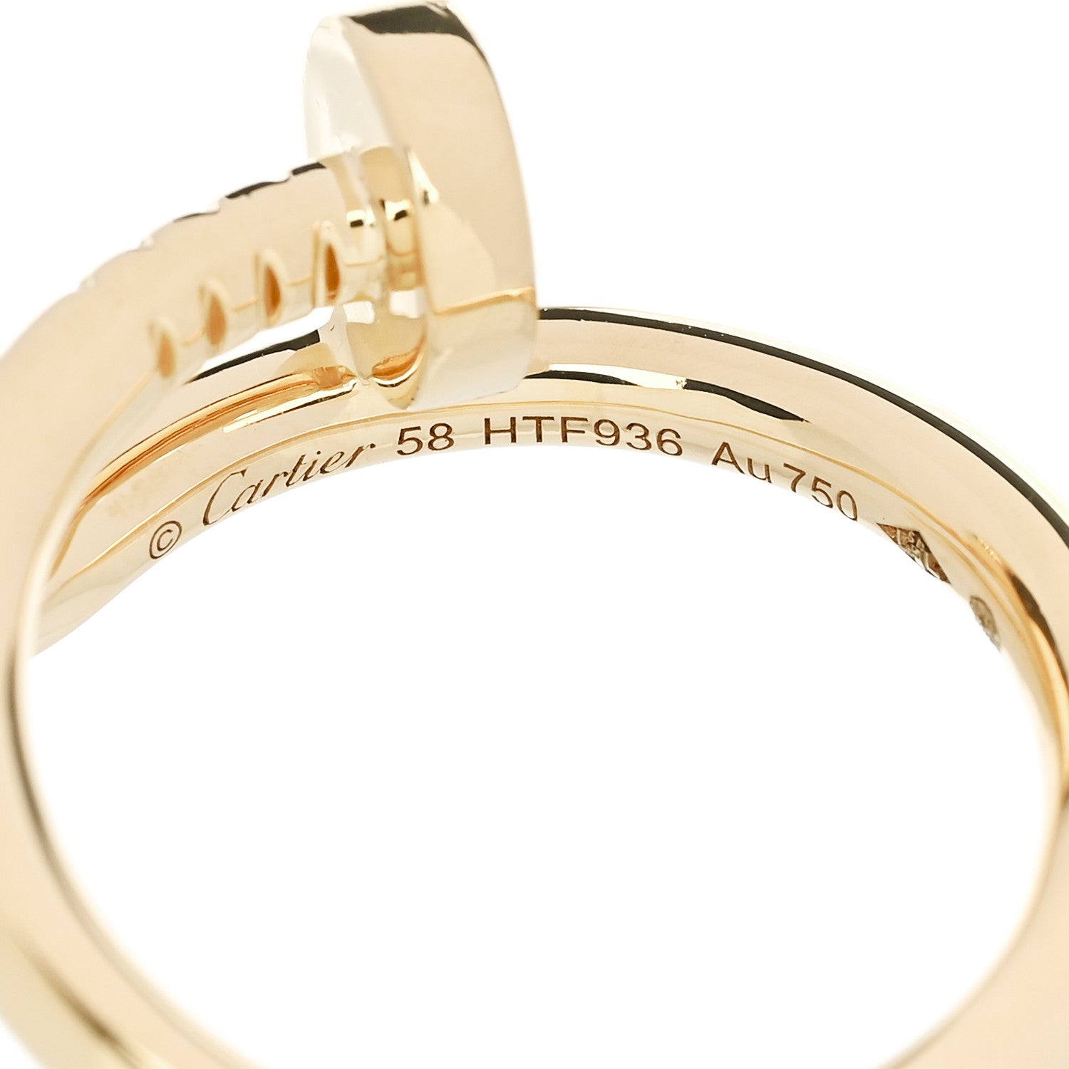 Cartier 18K Yellow Gold Juste Un Clou Ring 58 8.25 5 of 5